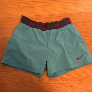 Turquoise girls nike shorts